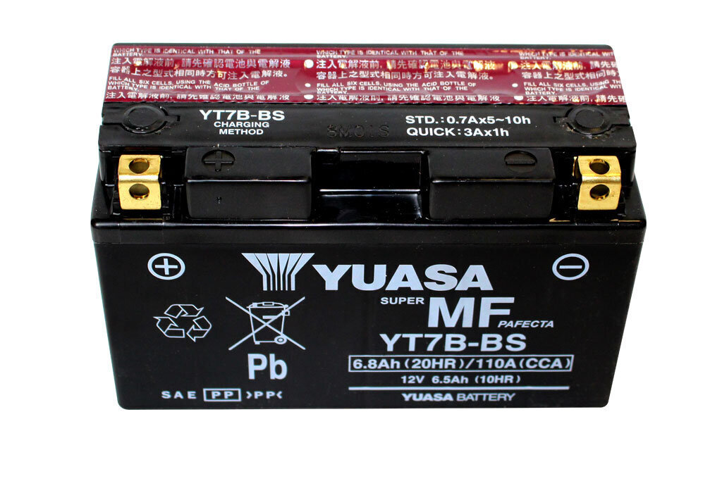 Aku mootorratastele Yuasa 12V 6.5Аh YT7 B-BS hind ja info | Mootorrataste akud | kaup24.ee