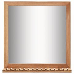 vidaXL vannitoapeegel 60 x 12 x 62 cm, pähklipuit hind ja info | Peeglid | kaup24.ee