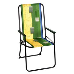 Складной туристический стул Patio Piccolo Mix 89см, зеленый/желтый цена и информация | Туристическая мебель | kaup24.ee