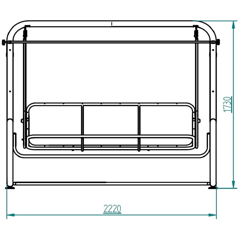 Laiendatav kiik laudadega Venezia Lux G037-03LB, roheline/valge цена и информация | Aiakiiged | kaup24.ee