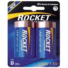 Батарейки размера D ROCKET LR20-2BB (D), 2 шт. цена и информация | Батарейки | kaup24.ee