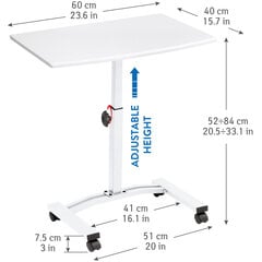 Kirjutuslaud sülearvutile Tatkraft Cheer, valge hind ja info | Arvutilauad, kirjutuslauad | kaup24.ee