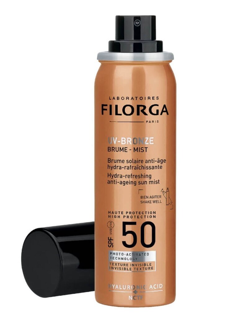 Multifunktsionaalne päikesekaitsesprei Filorga UV-Bronze SPF 50, 60 ml цена и информация | Päikesekreemid | kaup24.ee