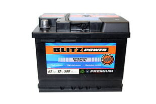 Aku BLITZ 62Ah 12 V vasakule hind ja info | Akud | kaup24.ee