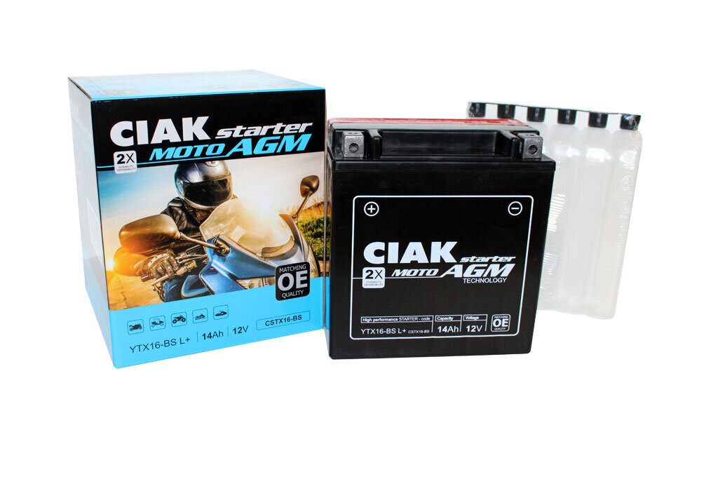 Aku CIAK YTX16-BS 14Ah 12 V hind ja info | Mootorrataste akud | kaup24.ee