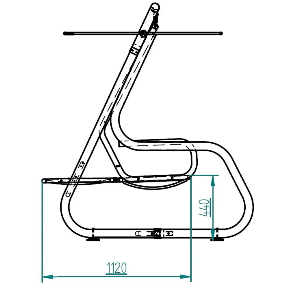 Lahtikäiv kiik laudadega Patio Venezia Lux D048-16FB, hall hind ja info | Aiakiiged | kaup24.ee