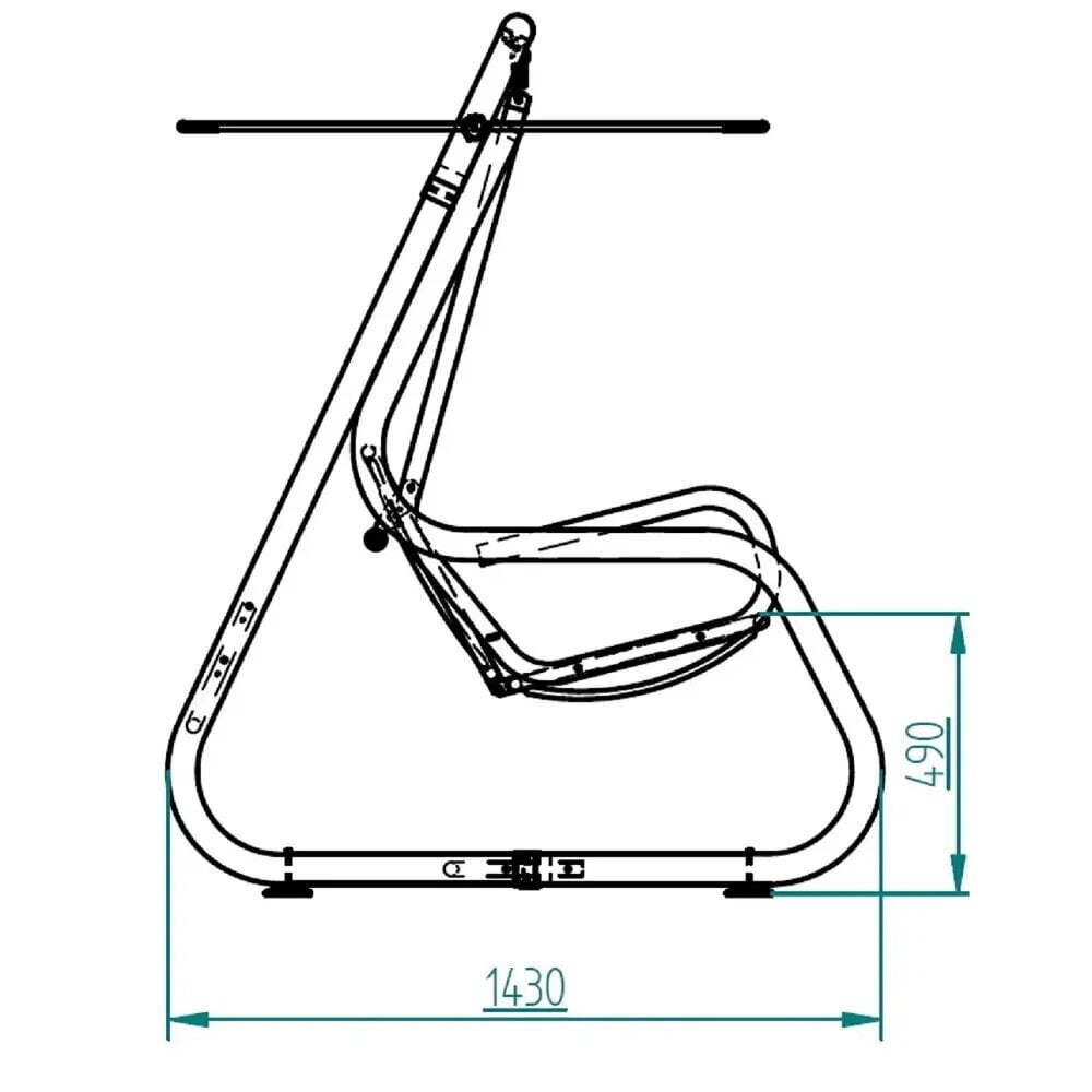 Lahtikäiv kiik laudadega Patio Venezia Lux D048-16FB, hall цена и информация | Aiakiiged | kaup24.ee