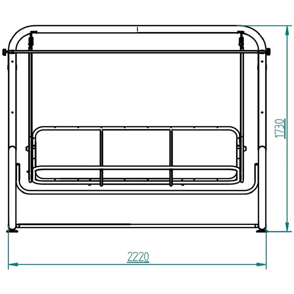 Laiendatav kiik Patio Venezia Lux A090-03LB, mitmevärviline hind ja info | Aiakiiged | kaup24.ee