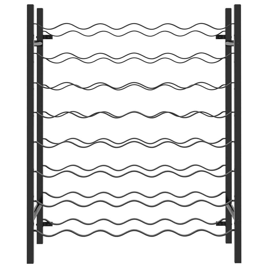 vidaXL metallist veiniriiul 48 pudelile, must metall цена и информация | Riiulid | kaup24.ee