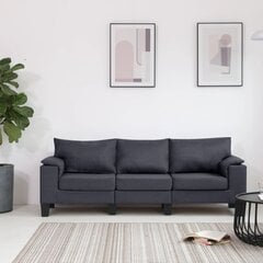 Трехместный тканевый диван, темно-серый цена и информация | Диваны | kaup24.ee
