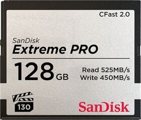 SanDisk Extreme Pro CFast 128 GB (SDCFSP-128G-G46D) hind ja info | Fotoaparaatide mälukaardid | kaup24.ee