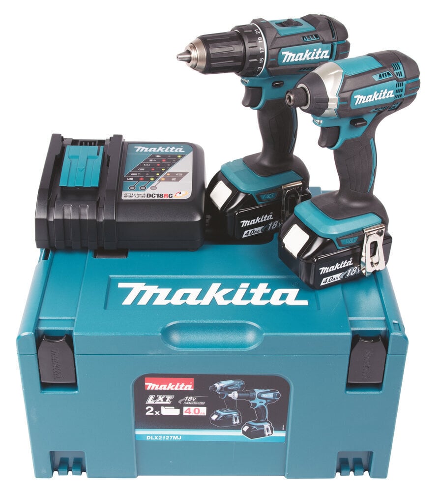 Akutrellide komplekt Combokit 18V Makita DLX2127MJ hind ja info | Akutrellid, kruvikeerajad | kaup24.ee