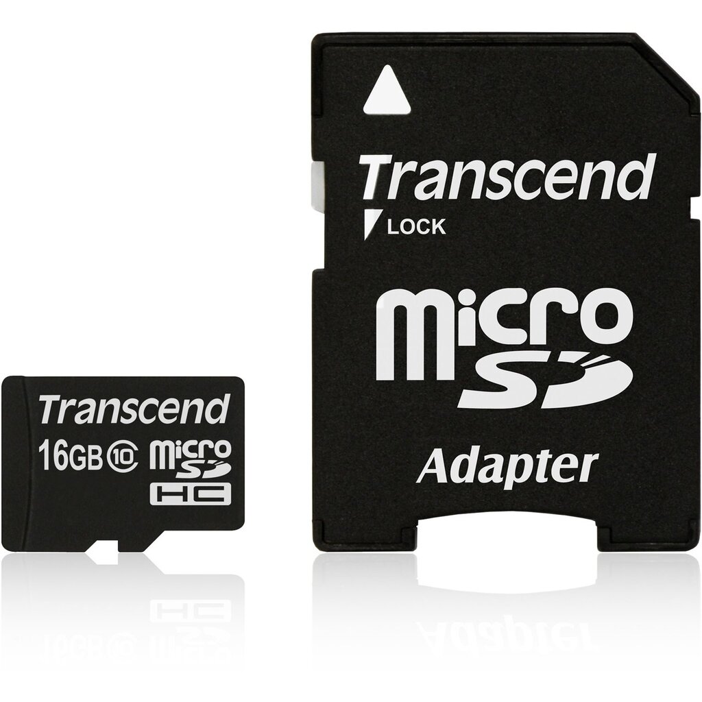 Transcend mälukaart microSDHC 16GB klass 10 + adapter цена и информация | Mobiiltelefonide mälukaardid | kaup24.ee