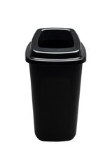 Черная урна для мусора с чёрной открытой крышкой, 90 л цена и информация | Мусорные ящики с креплением на двери | kaup24.ee