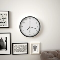 vidaXl kaugjuhitav seinakell, 31 cm, valge ja must hind ja info | Kellad | kaup24.ee
