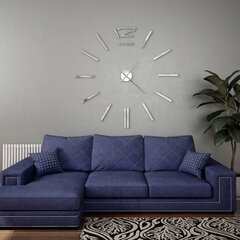vidaXl 3D seinakell, modernne disain, 100 cm Xxl hõbedane цена и информация | Часы | kaup24.ee