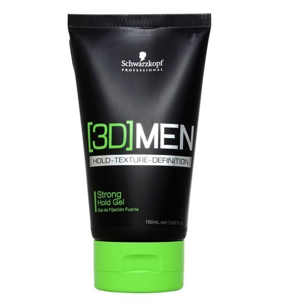 Meeste juuksegeel Schwarzkopf 3DMEN Strong Hold, 150 ml цена и информация | Viimistlusvahendid juustele | kaup24.ee