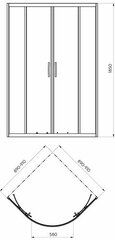 Угловая душевая кабина KOLO Rekord 90x90 см цена и информация | Душевые кабины | kaup24.ee