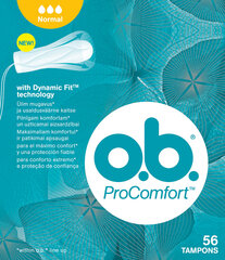 Tampoonid O.B. ProComfort Normal, 56 tk. hind ja info | Tampoonid, hügieenisidemed, menstruaalanumad | kaup24.ee