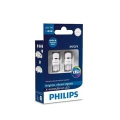 Pirnid Philips W5W - T10 12V/1W Led X-Tremevision 6000K, 2 tk цена и информация | Автомобильные лампочки | kaup24.ee