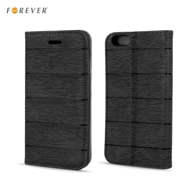 Kaitseümbris Forever Smart Magnetic Fix Cloth Line sobib Apple iPhone 6/6S, must hind ja info | Telefoni kaaned, ümbrised | kaup24.ee