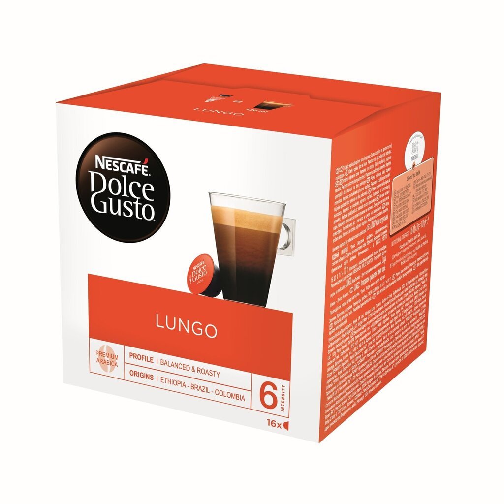 Kohvikapslid Nescafe Dolce Gusto Caffe Lungo, 16 tk цена и информация | Kohv, kakao | kaup24.ee