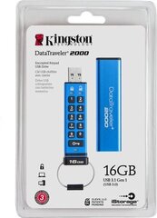 Mälupulk Kingston 16GB USB 3.0 DT2000 lukuga hind ja info | Mälupulgad | kaup24.ee