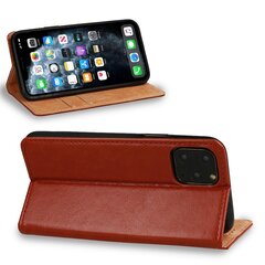 Telefoniümbris Leather book iPhone 12 Pro Max, pruun hind ja info | Telefoni kaaned, ümbrised | kaup24.ee