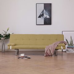 Диван-кровать с двумя подушками, зеленый цена и информация | Диваны | kaup24.ee