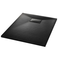 vidaXl dušialus, Smc, must, 90 x 70 cm hind ja info | Dušialused | kaup24.ee