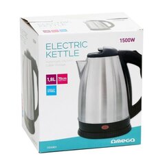 Omega OEK801 Electric Kettle Stainless Steel Brushed Finish / 1800 ml / 1500W hind ja info | omega Kodumasinad, kodutehnika | kaup24.ee