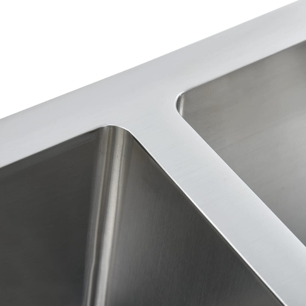 vidaXL käsitsi valmistatud köögivalamu, roostevabast terasest hind ja info | Köögivalamud | kaup24.ee