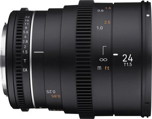 SAMYANG 24 мм T1.5 VDSLR MK2 Canon RF цена и информация | Линзы | kaup24.ee