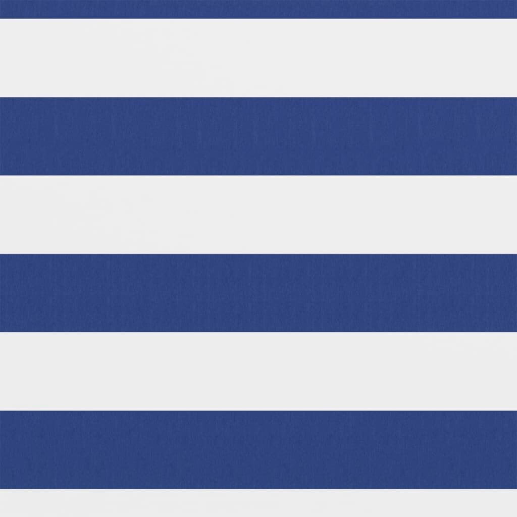 vidaXL rõdusirm, valge ja sinine, 75 x 500 cm, oxford-kangas hind ja info | Päikesevarjud, markiisid ja alused | kaup24.ee