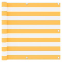 vidaXL rõdusirm, valge ja kollane, 90 x 600 cm, oxford-kangas hind ja info | Päikesevarjud, markiisid ja alused | kaup24.ee
