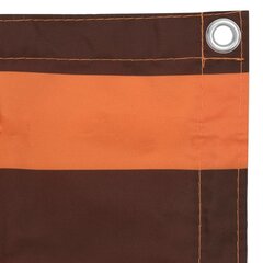 vidaXL rõdusirm, oranž ja pruun, 75 x 600 cm, oxford-kangas hind ja info | Päikesevarjud, markiisid ja alused | kaup24.ee