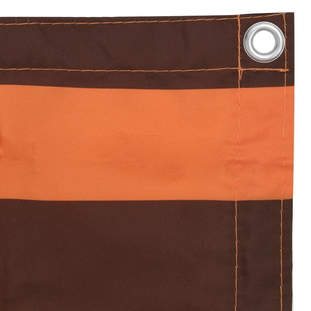 vidaXL rõdusirm, oranž ja pruun, 90 x 300 cm, oxford-kangas hind ja info | Päikesevarjud, markiisid ja alused | kaup24.ee