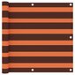 vidaXL rõdusirm, oranž ja pruun, 90 x 300 cm, oxford-kangas hind ja info | Päikesevarjud, markiisid ja alused | kaup24.ee