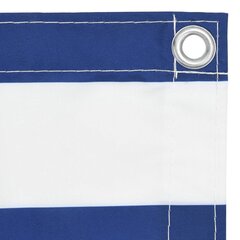 vidaXL rõdusirm, valge ja sinine, 120 x 500 cm, oxford-kangas hind ja info | Päikesevarjud, markiisid ja alused | kaup24.ee