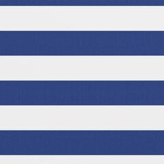 vidaXL rõdusirm, valge ja sinine, 120 x 600 cm, oxford-kangas hind ja info | Päikesevarjud, markiisid ja alused | kaup24.ee