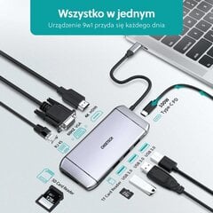 Choetech HUB-M15 СЕРЫЙ цена и информация | Адаптер Aten Video Splitter 2 port 450MHz | kaup24.ee