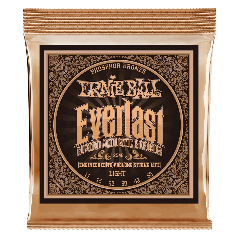 Akustilise kitarri keeled Ernie Ball Everlast Light Phosphor Bronze 0.011 - 0.052 цена и информация | Muusikariistade tarvikud | kaup24.ee