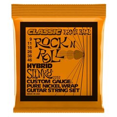 Струны для электронной гитары Ernie Ball Classic Rock'n'Roll Hybrid Slinky 9-46 цена и информация | Принадлежности для музыкальных инструментов | kaup24.ee