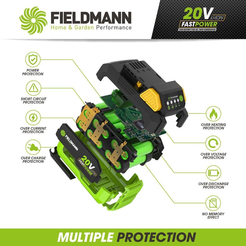 Laadija Fieldmann FAST POWER 20V FDUZ 79100 hind ja info | Aiatööriistade lisatarvikud | kaup24.ee