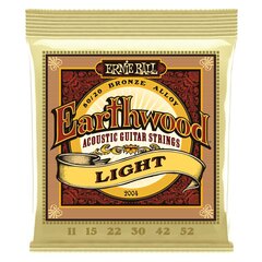 Струны для акустической гитары Ernie Ball Earthwood Light Bronze 0.011 - 0.052 P02004 цена и информация | Принадлежности для музыкальных инструментов | kaup24.ee