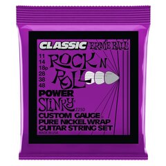 Keeled elektrilisele kitarrile Ernie Ball Classic Rock'n'Roll Power Slinky 11-48 hind ja info | Muusikariistade tarvikud | kaup24.ee