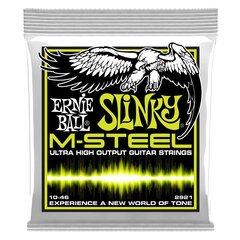 Струны для электронной гитары Ernie Ball Slinky M-STEEL 0.010 - 0.046 цена и информация | Принадлежности для музыкальных инструментов | kaup24.ee