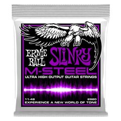 Струны для электронной гитары Ernie Ball Slinky M-STEEL 0.011 - 0.048 цена и информация | Принадлежности для музыкальных инструментов | kaup24.ee