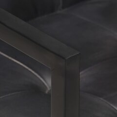 vidaXL vetruvate jalgadega söögitoolid 2 tk, must, ehtne nahk цена и информация | Стулья для кухни и столовой | kaup24.ee