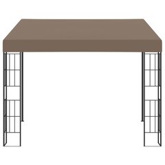 vidaXL seinale kinnitatav varjualune 3 x 3 m, pruunikashall, kangas hind ja info | Varikatused ja aiapaviljonid | kaup24.ee